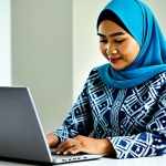 **

"A professional Malay businesswoman in a modest batik dress, working on a laptop at a desk in a bright, modern Kuala Lumpur office, fully clothed, appropriate attire, safe for work, perfect anatomy, natural proportions, professional photography, high quality, professional, family-friendly, appropriate content."

**