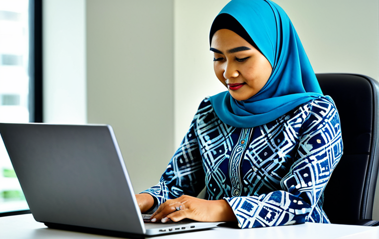 **

"A professional Malay businesswoman in a modest batik dress, working on a laptop at a desk in a bright, modern Kuala Lumpur office, fully clothed, appropriate attire, safe for work, perfect anatomy, natural proportions, professional photography, high quality, professional, family-friendly, appropriate content."

**
